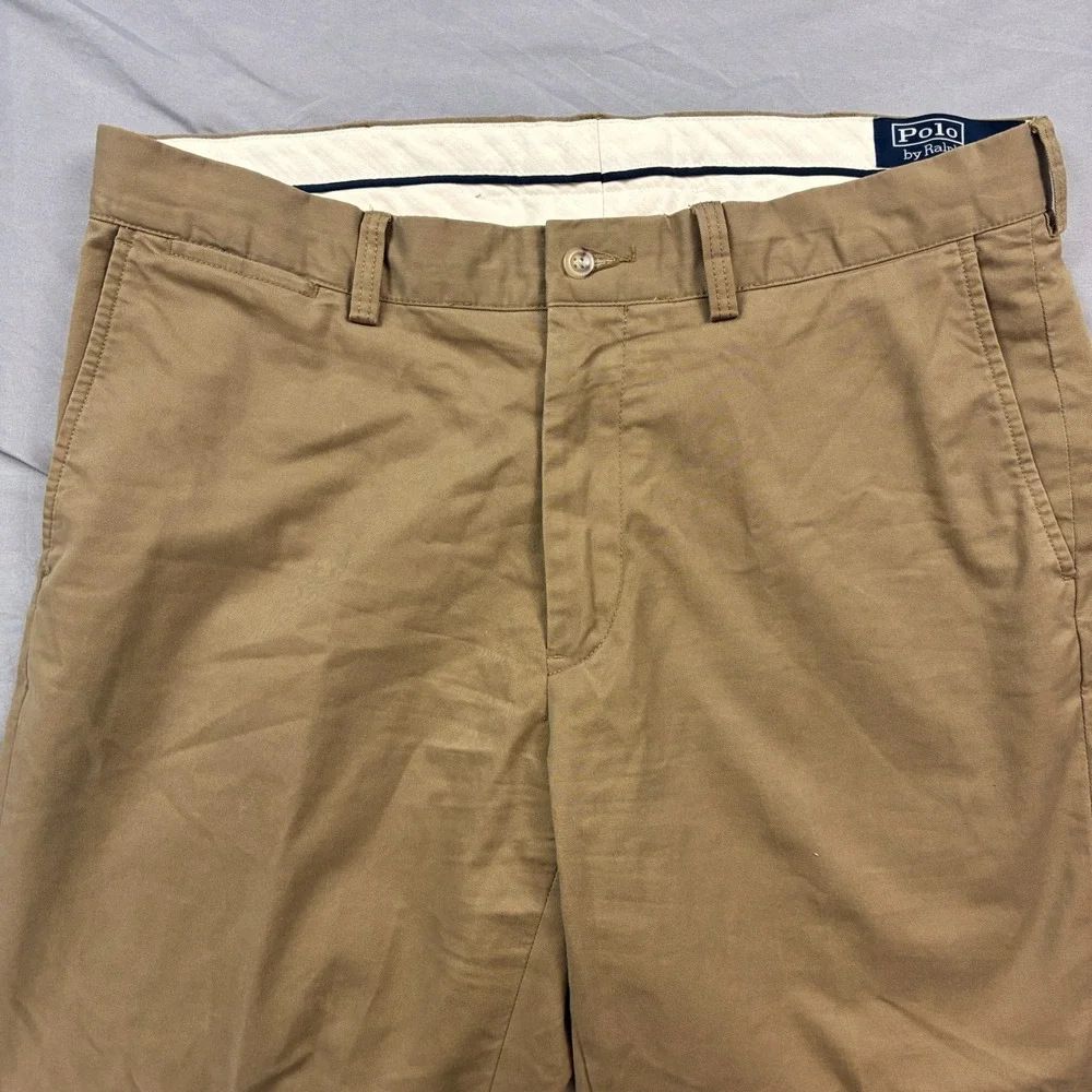 Polo Ralph Lauren Classic Fit Stretch Pants Khaki Tan Chino 35x31